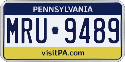PA license plate MRU9489