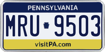 PA license plate MRU9503