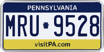 PA license plate MRU9528