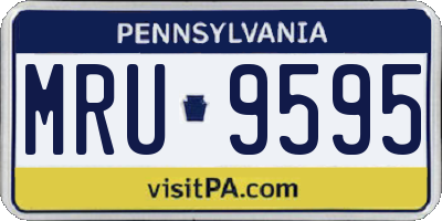 PA license plate MRU9595