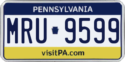 PA license plate MRU9599