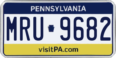 PA license plate MRU9682