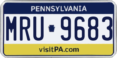 PA license plate MRU9683