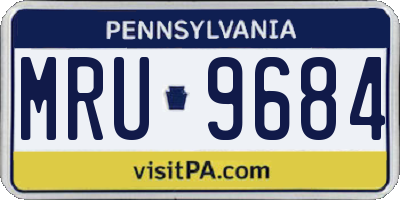 PA license plate MRU9684