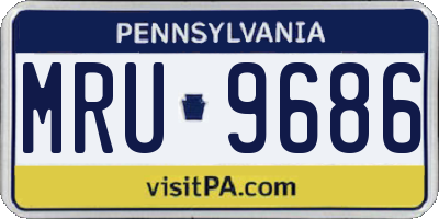 PA license plate MRU9686