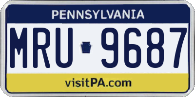 PA license plate MRU9687