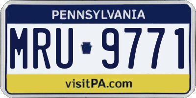 PA license plate MRU9771
