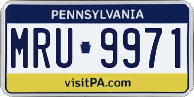 PA license plate MRU9971