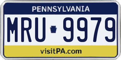 PA license plate MRU9979