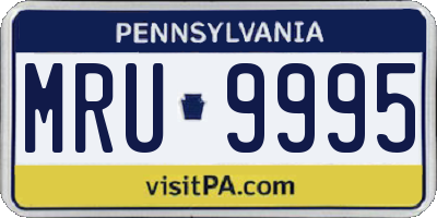 PA license plate MRU9995