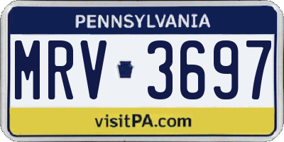 PA license plate MRV3697
