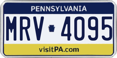 PA license plate MRV4095