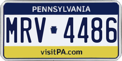 PA license plate MRV4486