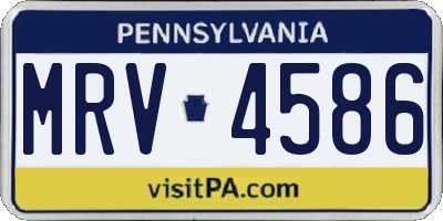 PA license plate MRV4586
