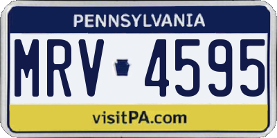 PA license plate MRV4595
