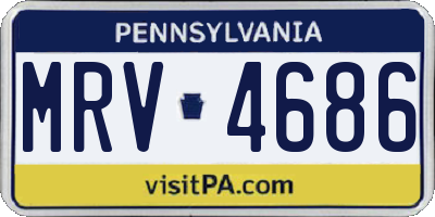 PA license plate MRV4686