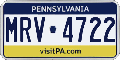 PA license plate MRV4722