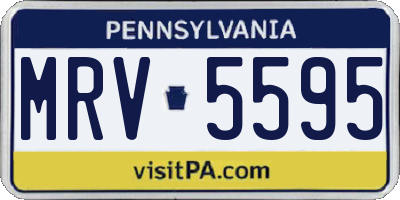 PA license plate MRV5595