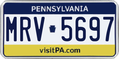 PA license plate MRV5697