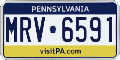 PA license plate MRV6591