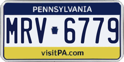 PA license plate MRV6779