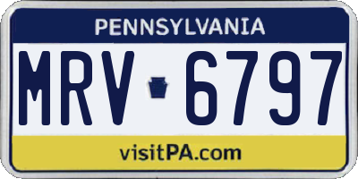 PA license plate MRV6797