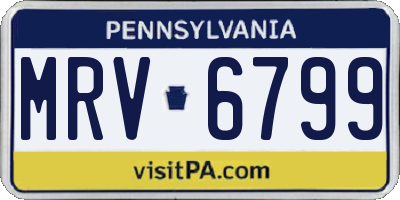 PA license plate MRV6799