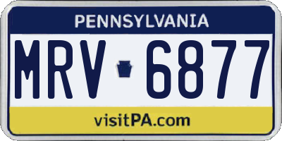 PA license plate MRV6877