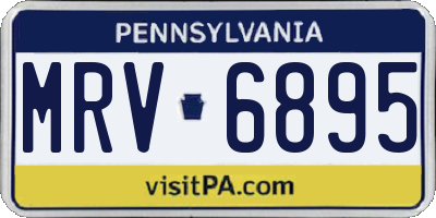 PA license plate MRV6895