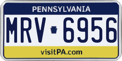 PA license plate MRV6956