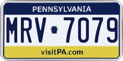 PA license plate MRV7079