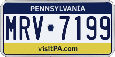 PA license plate MRV7199