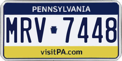 PA license plate MRV7448