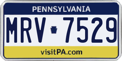 PA license plate MRV7529