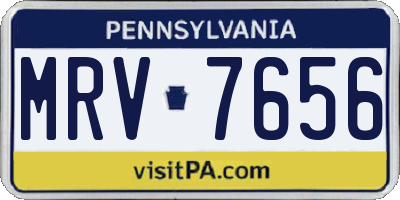 PA license plate MRV7656