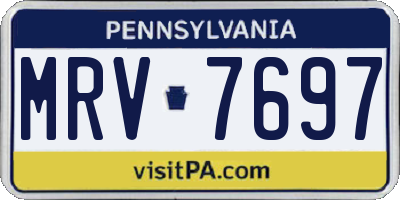 PA license plate MRV7697