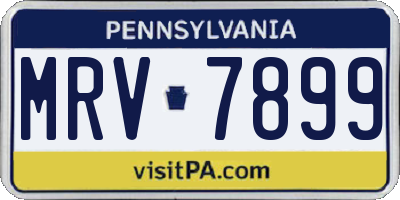 PA license plate MRV7899