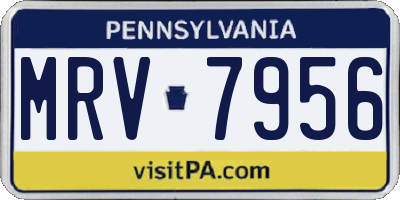 PA license plate MRV7956
