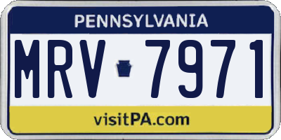 PA license plate MRV7971