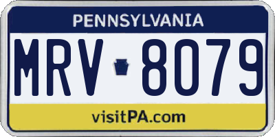 PA license plate MRV8079