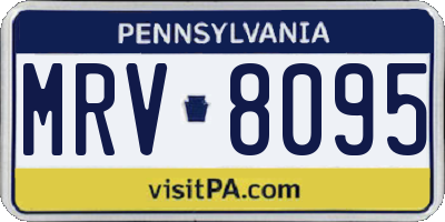 PA license plate MRV8095