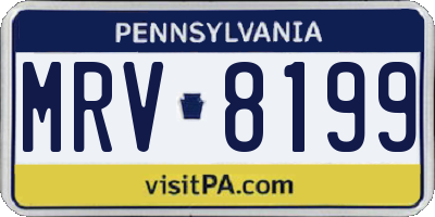 PA license plate MRV8199