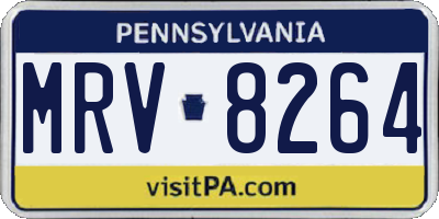 PA license plate MRV8264