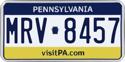 PA license plate MRV8457