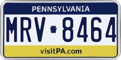 PA license plate MRV8464
