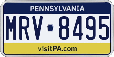 PA license plate MRV8495