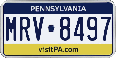 PA license plate MRV8497