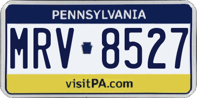 PA license plate MRV8527