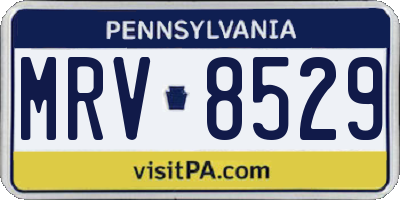 PA license plate MRV8529