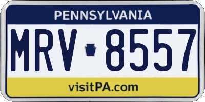 PA license plate MRV8557